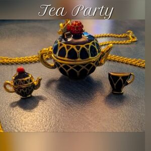 🆕Tea Party Necklace & Earring Set